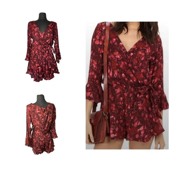 FREE PEOPLE - All the Right Rufflea Floral Romper | Small - Picture 1 of 10